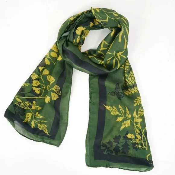 “Ferns” Heading Prints Scarf - Picture 4 of 8